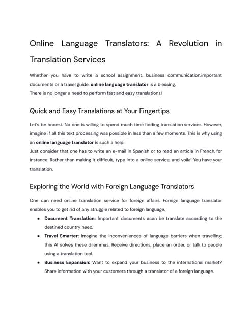 Online Language Translators_ A Revolution in Translation Services.pdf | Free Download